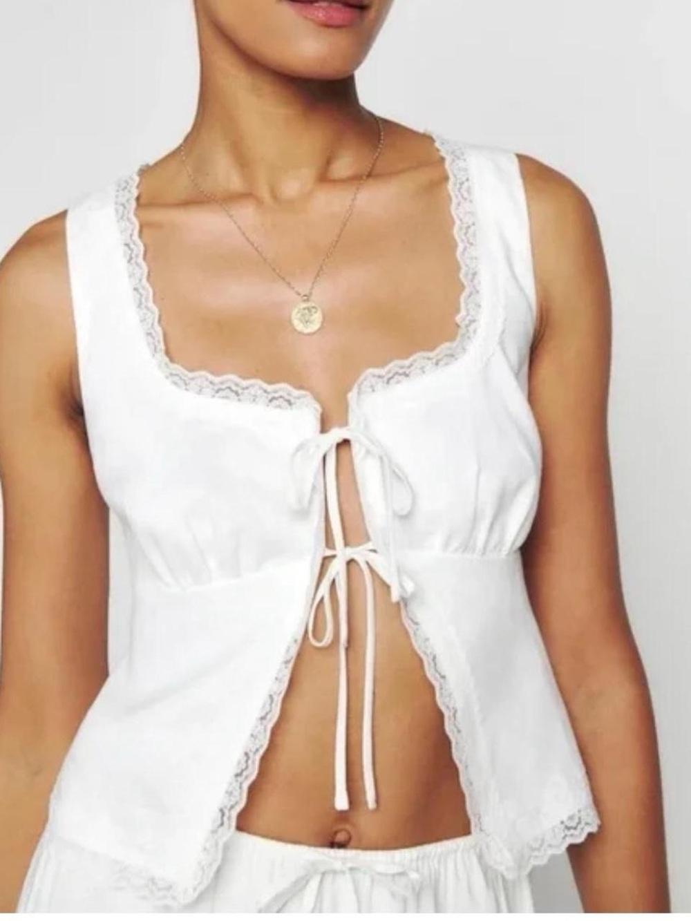 Reformation Rosalie Linen Top